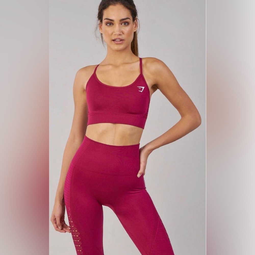 Gymshark Seamless Sports Bra (color is Beet)